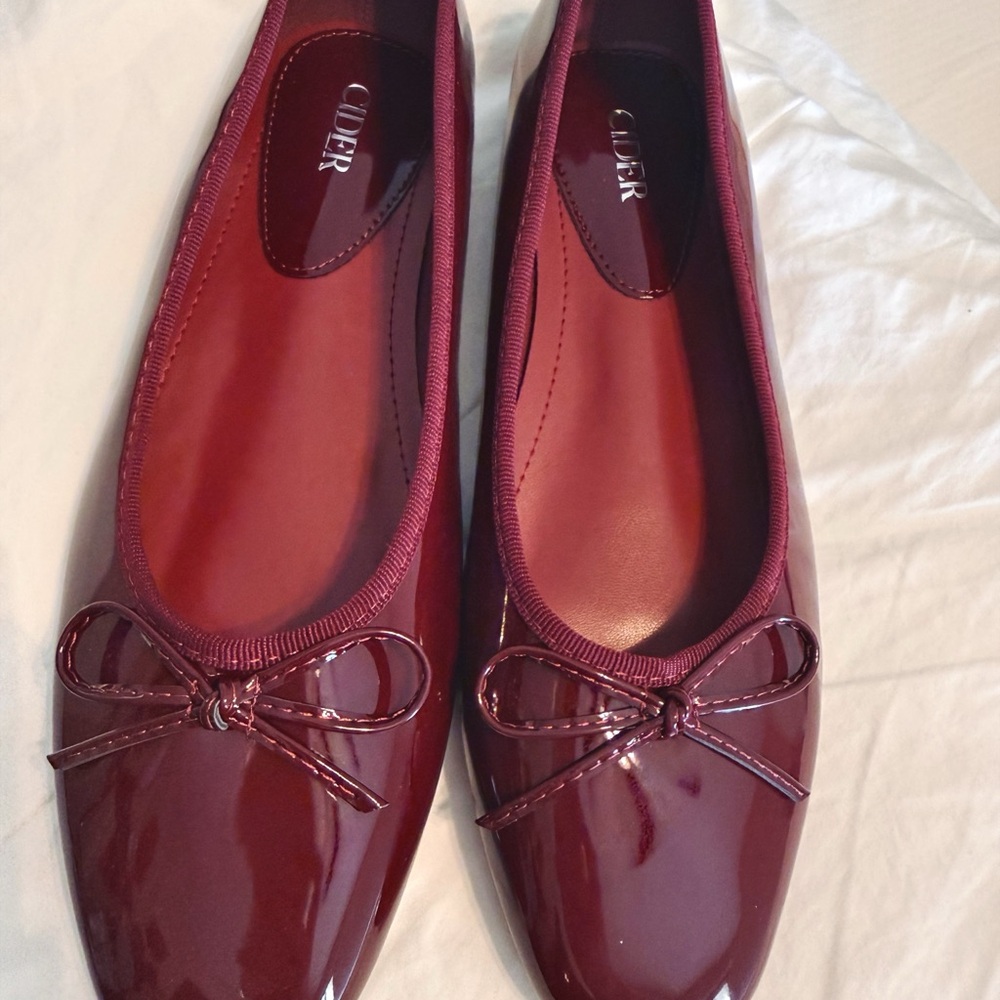 Cider Maroon Patent Ballet Flats